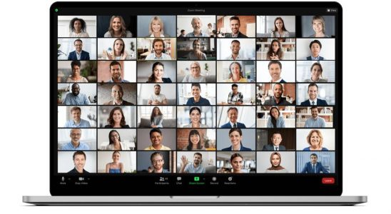 Alle Frauen und Männer an Bord für die virtuelle Weihnachtsfeier. Abbildung: Zoom