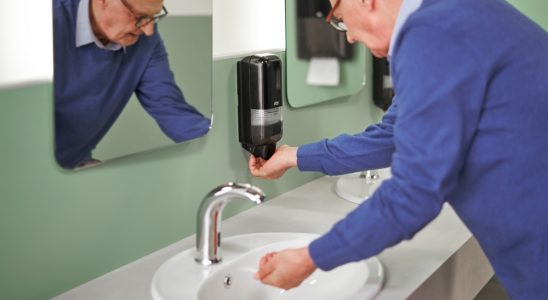 Die Erwartungen an Hygiene und Sauberkeit in öffentlichen Waschräumen hoch. Sie werden leider nicht immer erfüllt. Abbildung: Tork
