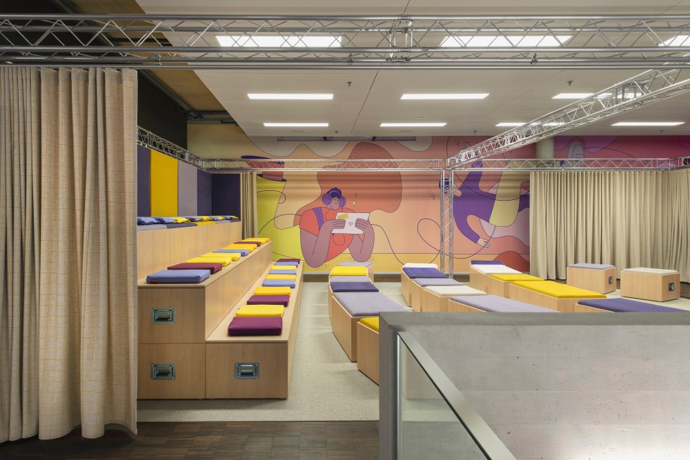 Im Forum ist ausreichend Platz für Vorträge und Präsentationen.- Abbildung: Peter Würmli, Evolution Design