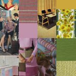 Eine Collage aus Anzeigen und Stoffen des Unternehmens der zwischen den Jahren 1959–1966. Abbildung: Création Baumann
